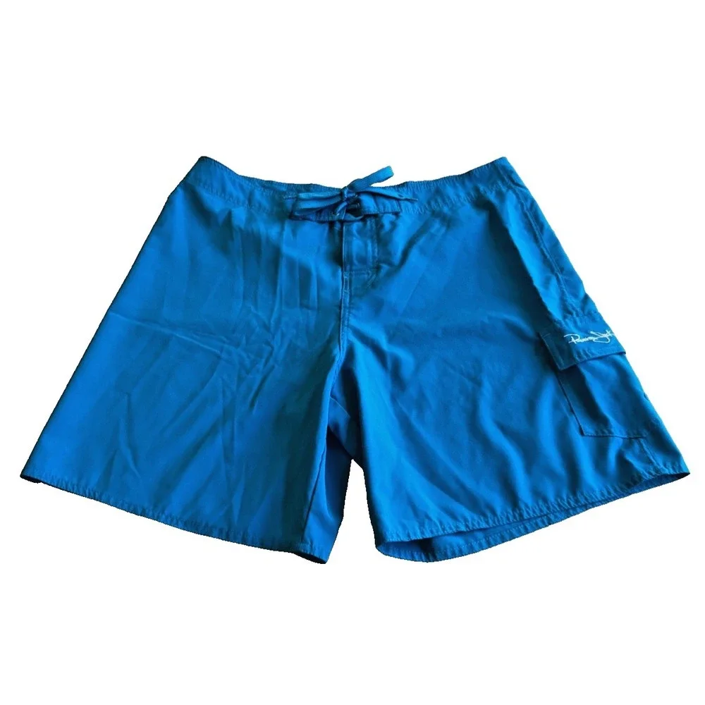 Panama Jack Men's Board Shorts / Bathing Trunks; Turquoise; Stretch; Size Medium